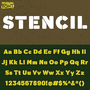 Penguin Stencil Font