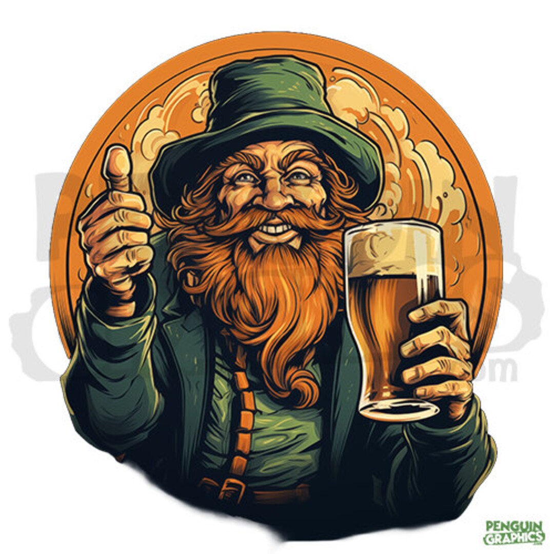 St Patrick's Day Leprechaun Beer Pattern Print Backpack main image 0