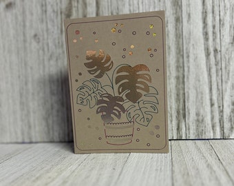Monstera Plant Blank Card