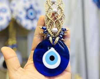 Handmade Evil Eye Macrame: Turkish Protection Charm