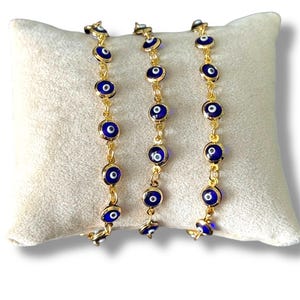 Evil Eye Frauen Armband, Glück Amulett Armband, Mode-Accessoire, ein Symbol der Liebe Schutz, vergoldete Evil Eye verstellbare Armband