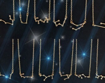Sternbild Halskette • Sternzeichen Halskette • Celestial Halskette • Celestial Personalisierter Schmuck • Geburtstagsgeschenk für Sie