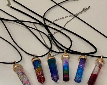 Resin crystal necklaces