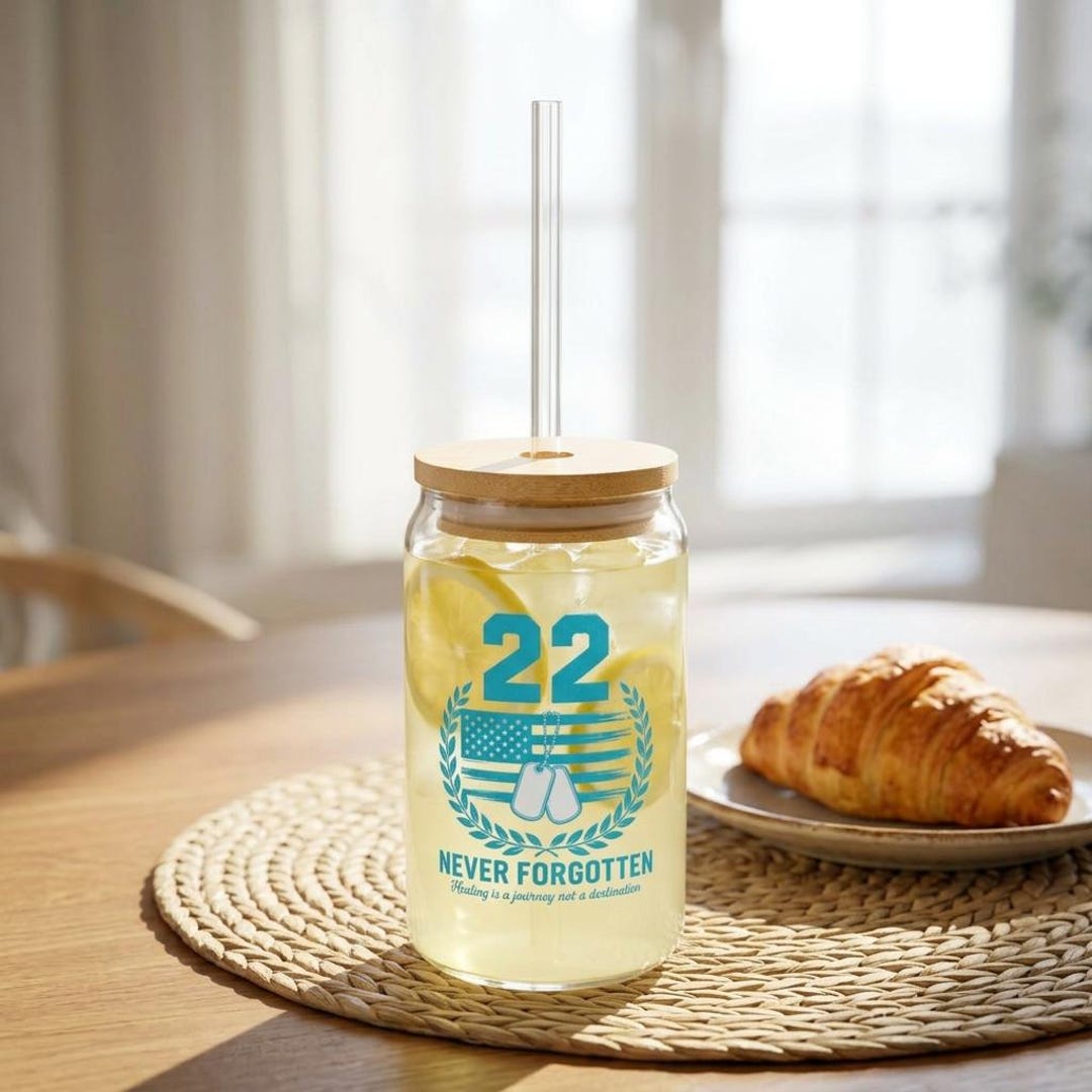 PTSD Awareness Sipper Glass 22 Never Forgotten Memorial Dinnerware - Etsy