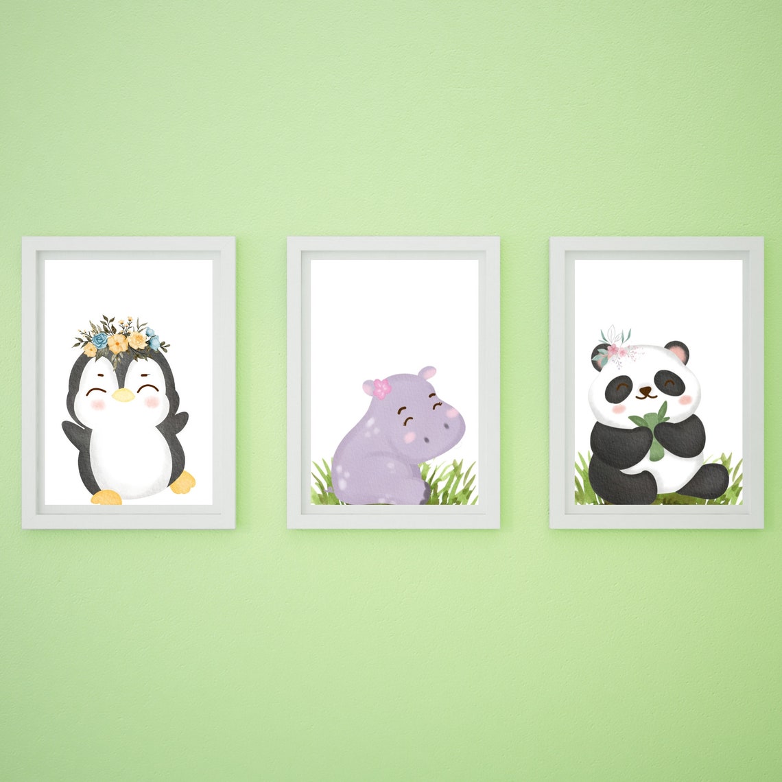 PRINTABLE Baby Animal Set of 6, Wall Art, Nursery Wall Art Decor ...