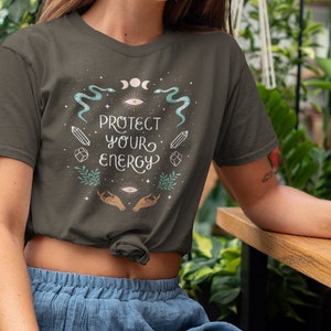 Protecting My Energy Shirt, Crystal shirt, spiritual gift, Spiritual Clothing, Empath Shirt, Inspirational Shirt, Self Care shirt,