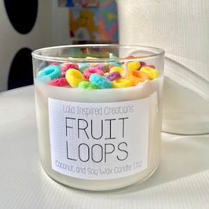 Fruit Loop Candle, Cereal Scented Candle, Cereal Candle