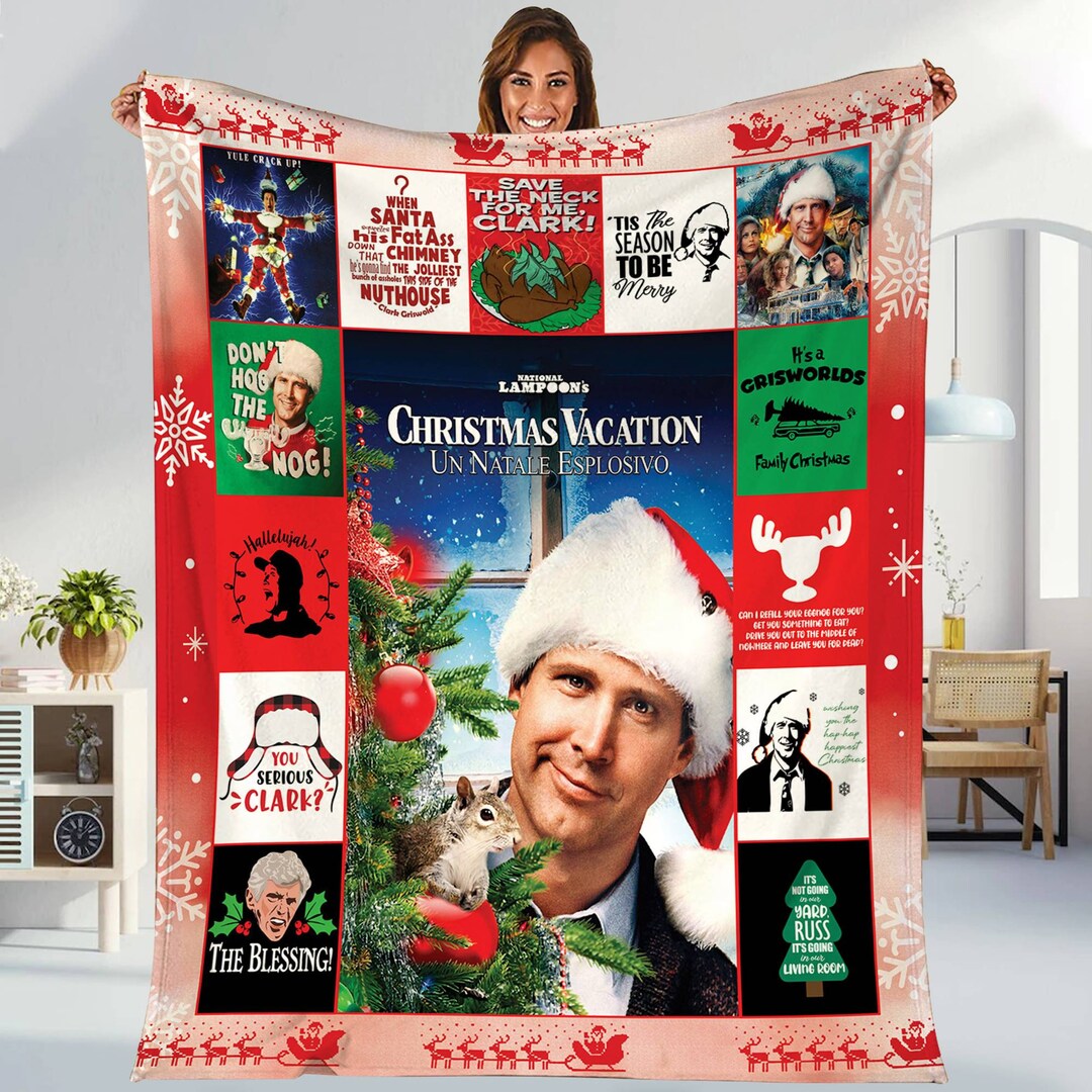 National Lampoons Christmas Vacation Blanket Clark Griswold Etsy Canada