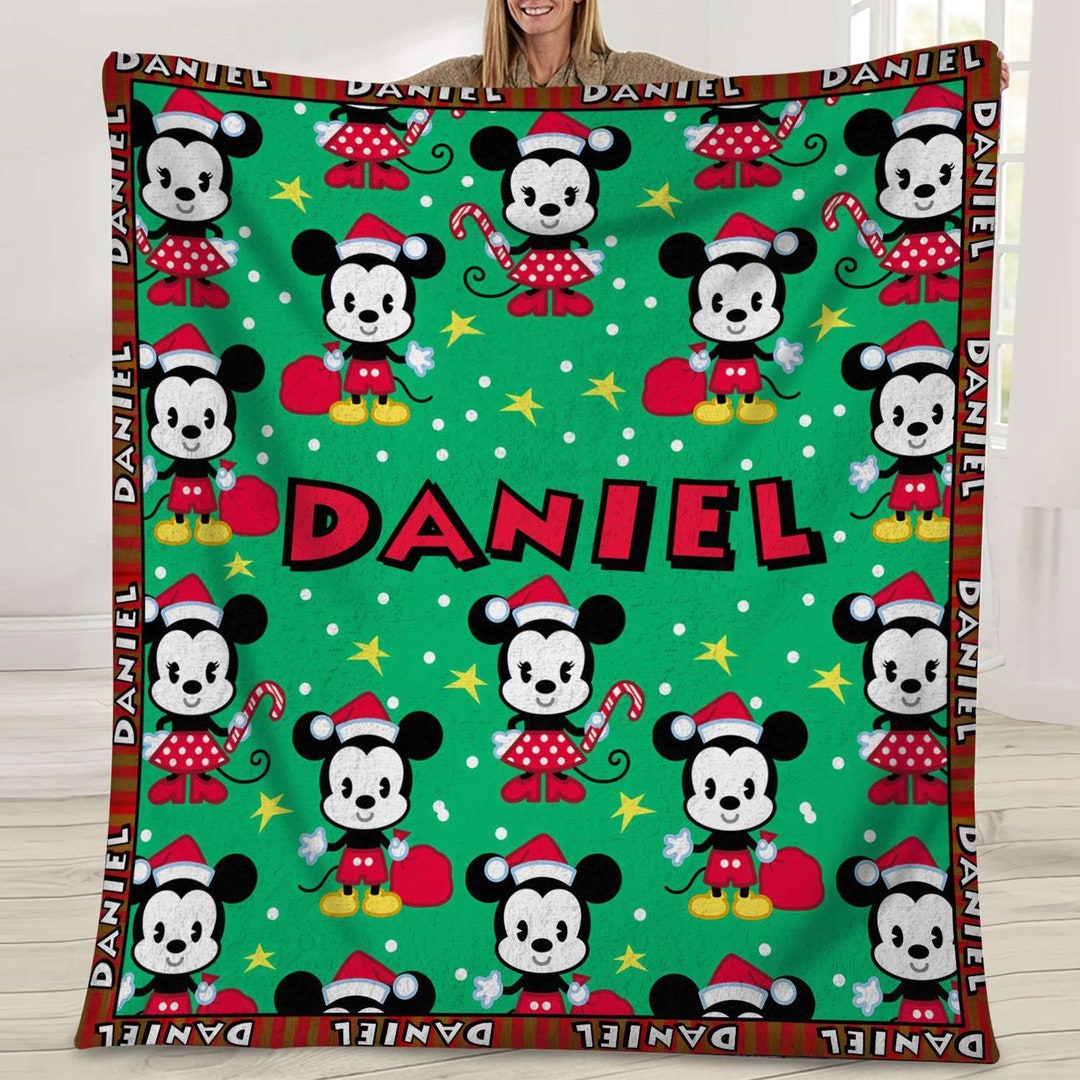 Personalized Mickey Mouse Blanket Mickey and Minnie Blanket Etsy
