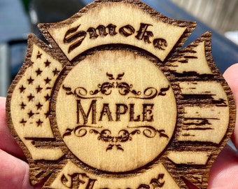 Pellet Hopper Magnet 3" Maltese Cross Wood Pellet Identification Magnet