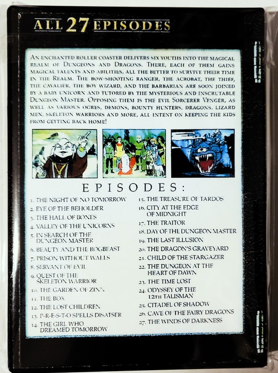 Dungeons & Dragons Complete Animated Series DVD Set - Etsy