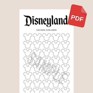 DIGITAL Disneyland Savings Challenge \\ Budgeting \\ Cash Envelopes \\ A6 Printable \\ Sinking Fund \\ Minimal Design \\ Dave Ramsey