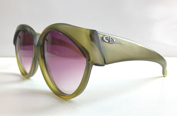 Vintage Christian Dior Sunglasses: 1980s Oversized Olive  display picture 1