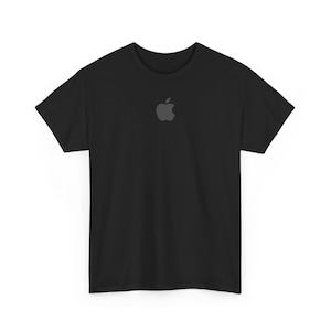 Koszulka unisex z logo Apple / symbolem Unicode Blackout z grubej bawełny
