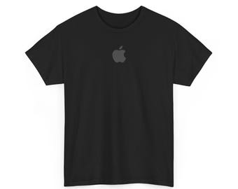 Maglietta unisex in cotone pesante con logo Apple/simbolo Unicode