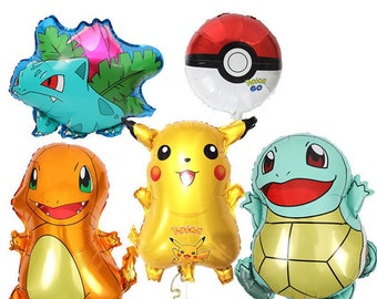 5pcs Pikachu Foil Balloon Set Party Supplies Kids Children Birthday Decoration