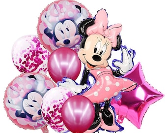 8PCS Minnie Mouse Balloon Set Party Supplies Kids Girls Birthday Decoration
