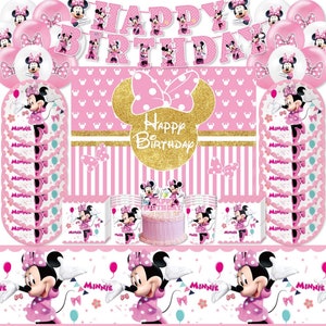 Classic Cartoon Mouse Tableware Party Supplies Plates Cups Napkins Tablecloth Bags Kids Girls Birthday Decoration