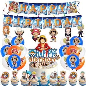 One Piece Party Set Party Supplies Banner Balloons Toppers Birthday Decoration