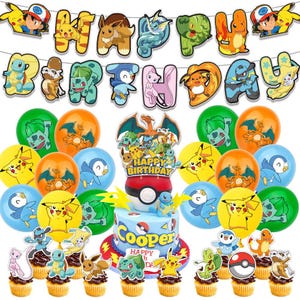 New Pikachu Party Set Party Supplies Birthday Banner Topper Balloon