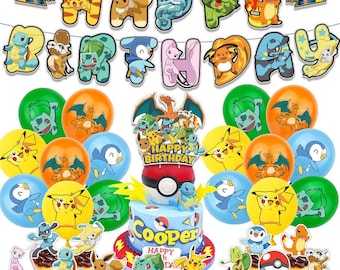 New Pikachu Party Set Party Supplies Birthday Banner Topper Balloon