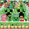 Pixel Video Game Tableware Party Supplies TNT Plates Napkins Loot Bags Balloons Kids Birthday Decoration product logo