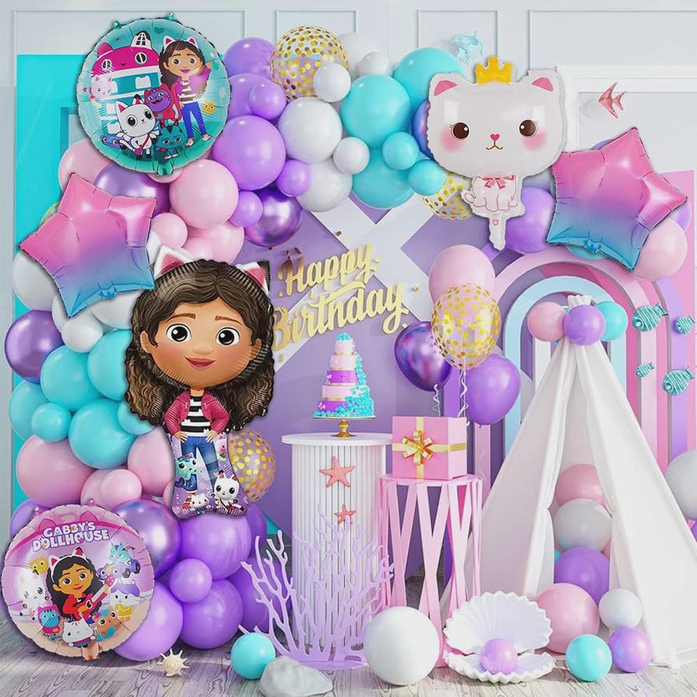 Gabby's Dollhouse Theme Balloon Arch Garland Kit Birthday Party