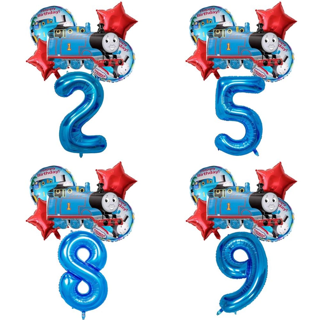 Thomas Numbers Sticky Thomas Balloons Set With Numbers Party Supplies Kid Birthday Decoration ...