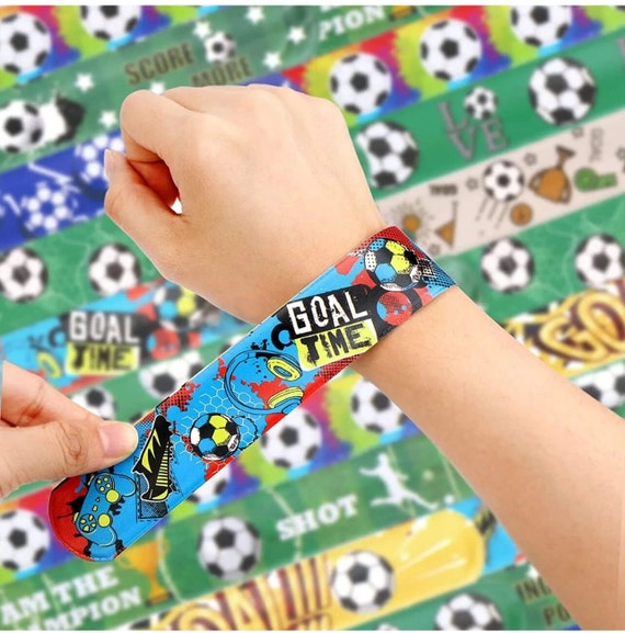 10PCS Soccer Slap Band Bracelet Set Party Supplies Sports Kids