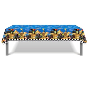 130cm x 220cm Monster Truck Table Cover Party Supplies Tablecloth Kids Birthday Decoration