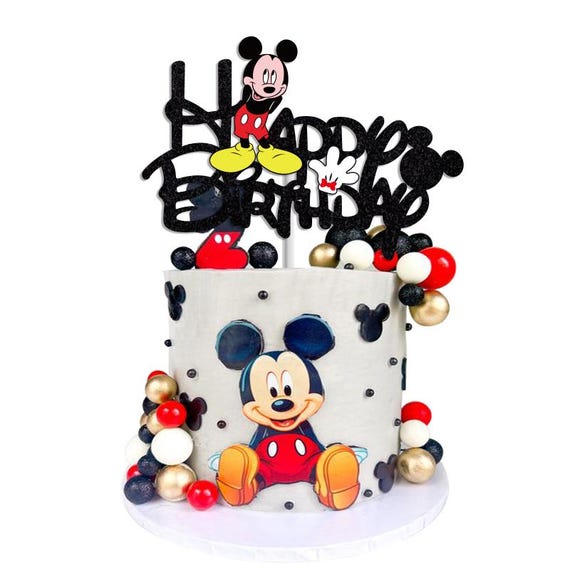Mickey Mouse Cake Topper Party Supplies Kids Birthday Decoration