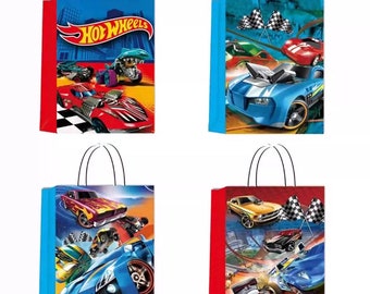 12PCS Race Car Paper Loot Lolly Gift Bag Party Supplies Kids Birthday Decoration