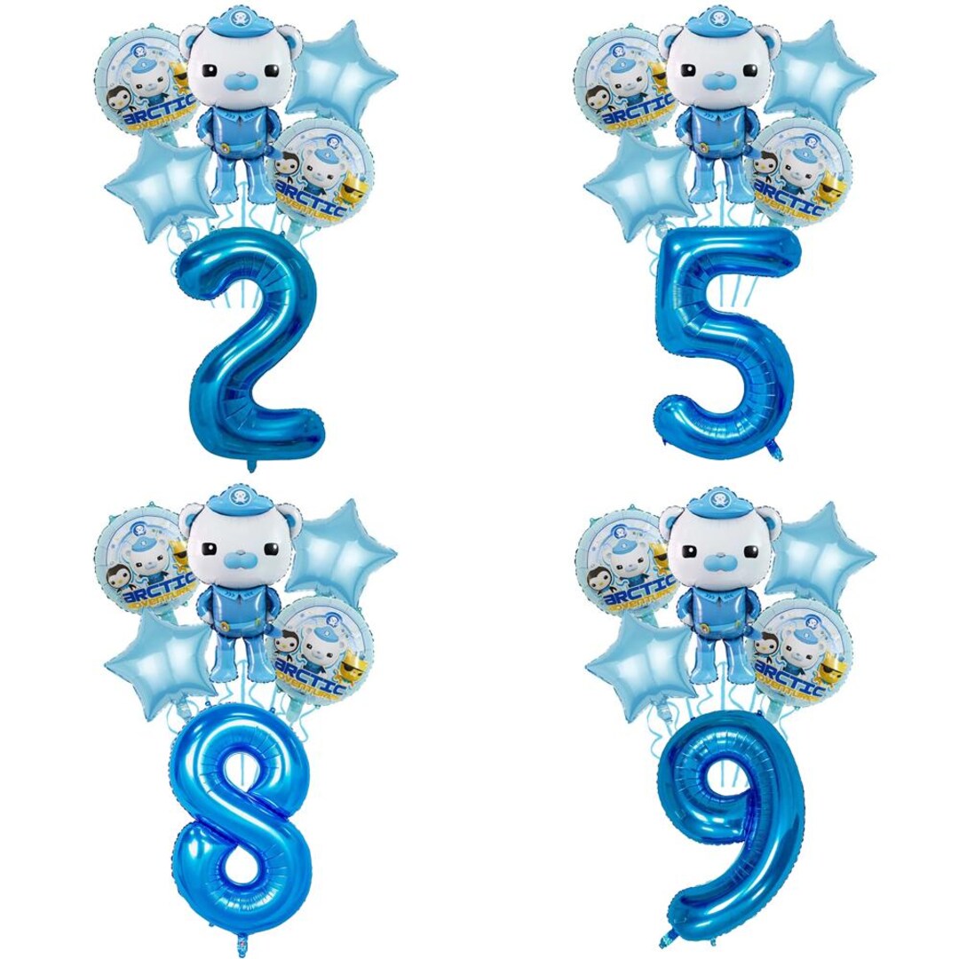 Octonauts Balloons Set With Numbers Party Supplies Kid Birthday ...
