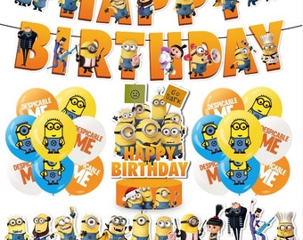 Minion Party Set Party Supplies Banner Toppers Balloons Birthday Decoration