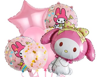 8pcs Melody Theme Balloon Set Party Supplies Kids Girls Birthday Decoration
