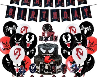 Super Hero Backdrop For Birthday Party Decorations Venom