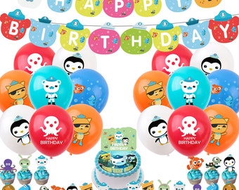 Octonauts Party Set Party Supplies Banner Toppers Balloons Kids Children Birthday Decoration