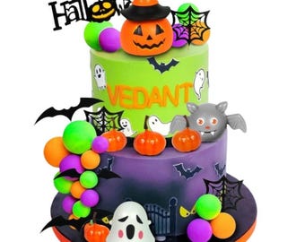 39pcs Halloween Cake Topper Set Party Supplies Halloween Cake Decoration