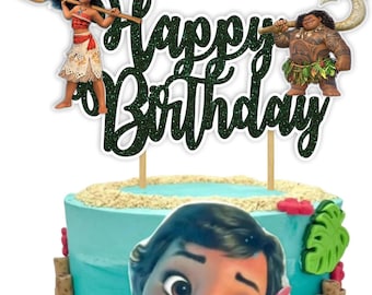 Moana Cake Topper Party Supplies Kids Children Birthday Decoration