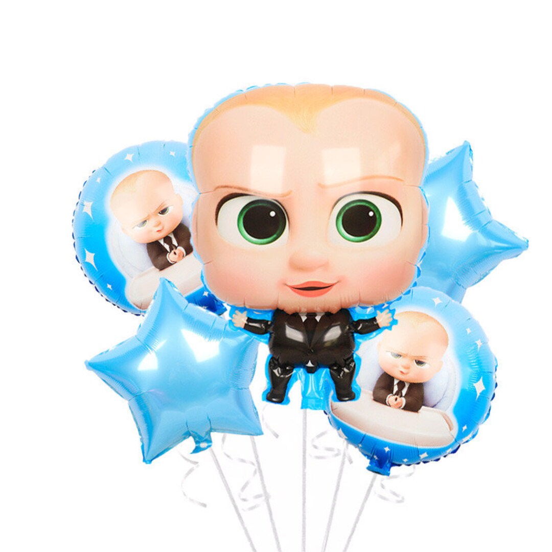 5pcs Boss Baby Foil Balloon Set Party Supplies Kids Children Baby ...