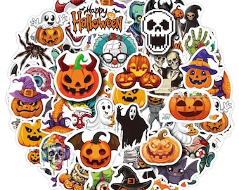 100PCS Halloween Stickers Collection Gift Waterproof Phone Luggage