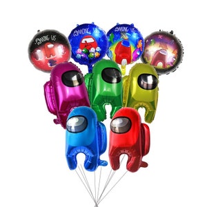 9pcs Among Us Foil balloon Set Party Supplies Kids Children Birthday Decoration