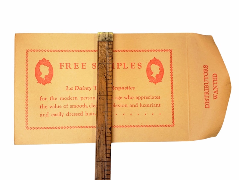 Vintage 1940s La Dainity Free Samples Envelopes With Gummed Flaps, Vintage Advertising Envelopes image 7