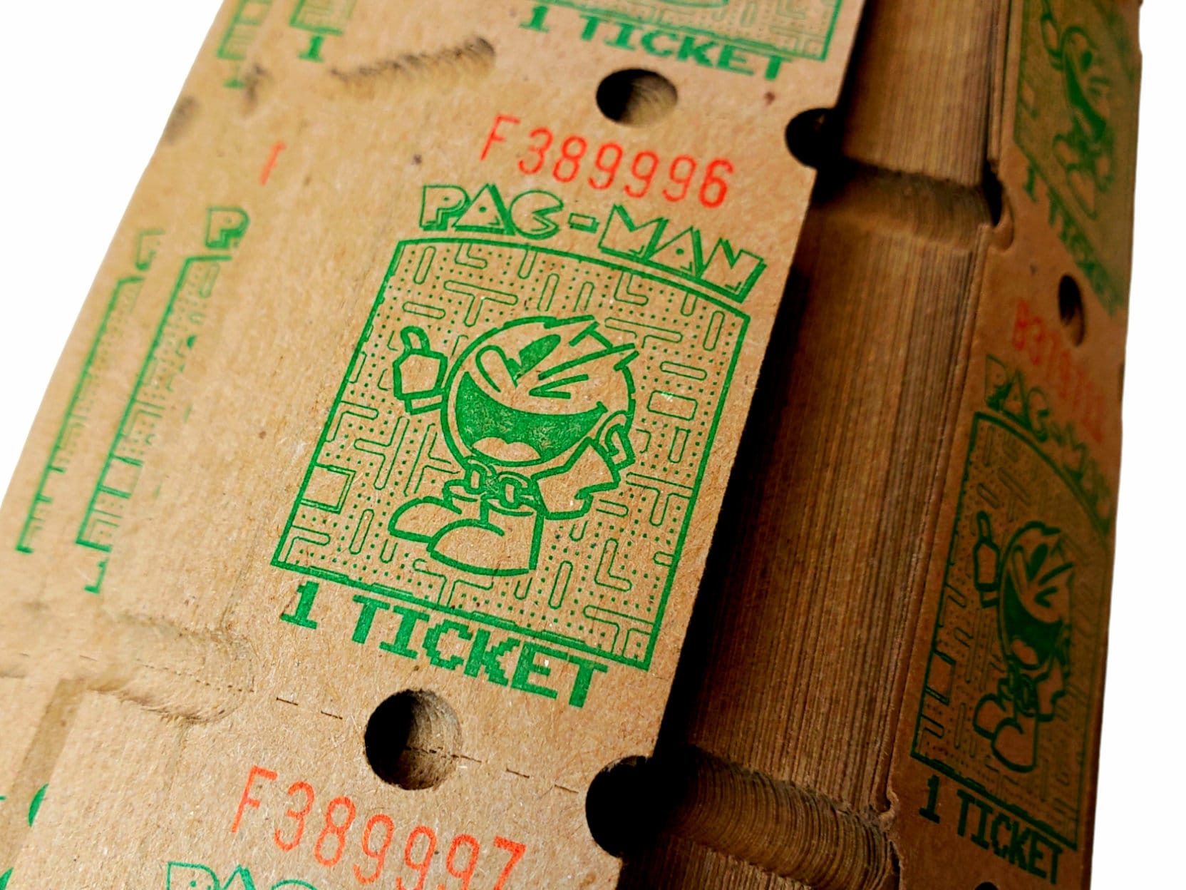 Pac Ticket Vintage Pac-man Machine Game Tickets, Vintage Tickets for Scrapbooking ...