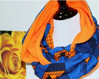 African print Winter Scarf | Snood | Oversized scarf | Infinity Scarf