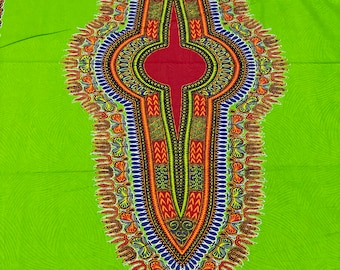 6 yards Green African Dashiki print 100% cotton fabric