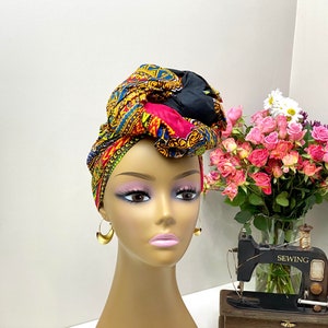 Dashiki print Head Wrap | Wax print Head Tie | Head Scarf | African print Head Wrap | Turban Wax | Hair Accessories