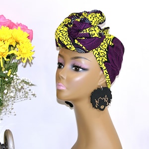 Head Wrap | Wax print Head Tie | Head Scarf | African print Head Wrap | Turban Wax | Hair Accessories