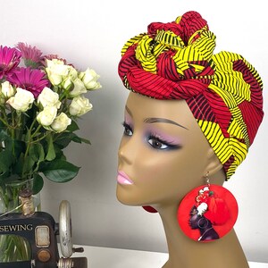 Head Wrap | Wax print Head Tie | Head Scarf | African print Head Wrap | Turban Wax | Hair Accessories