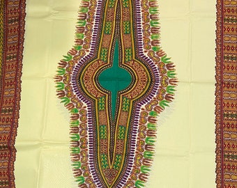 6 yards African Dashiki print 100% cotton fabric